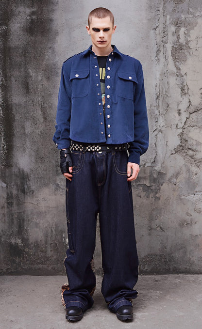 LEOPARD CARPENTER DENIM